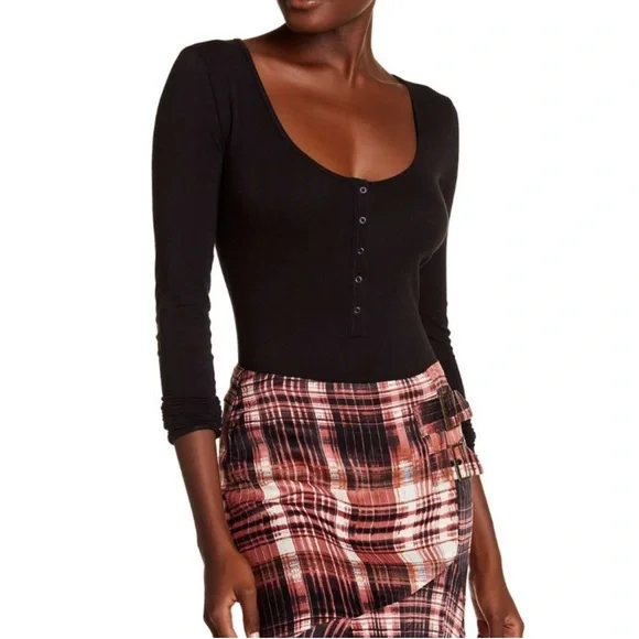 Free People Henley Body Suit - Picture 1 of 4